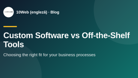 A business owner comparing custom software and off-the-shelf tools on a laptop screen.